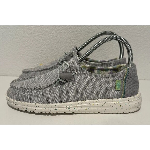 Hey Dude Womens Wendy Stretch Slip On Shoes Sz 6 Grey Pearl River Casual NEW NWT - Picture 1 of 15